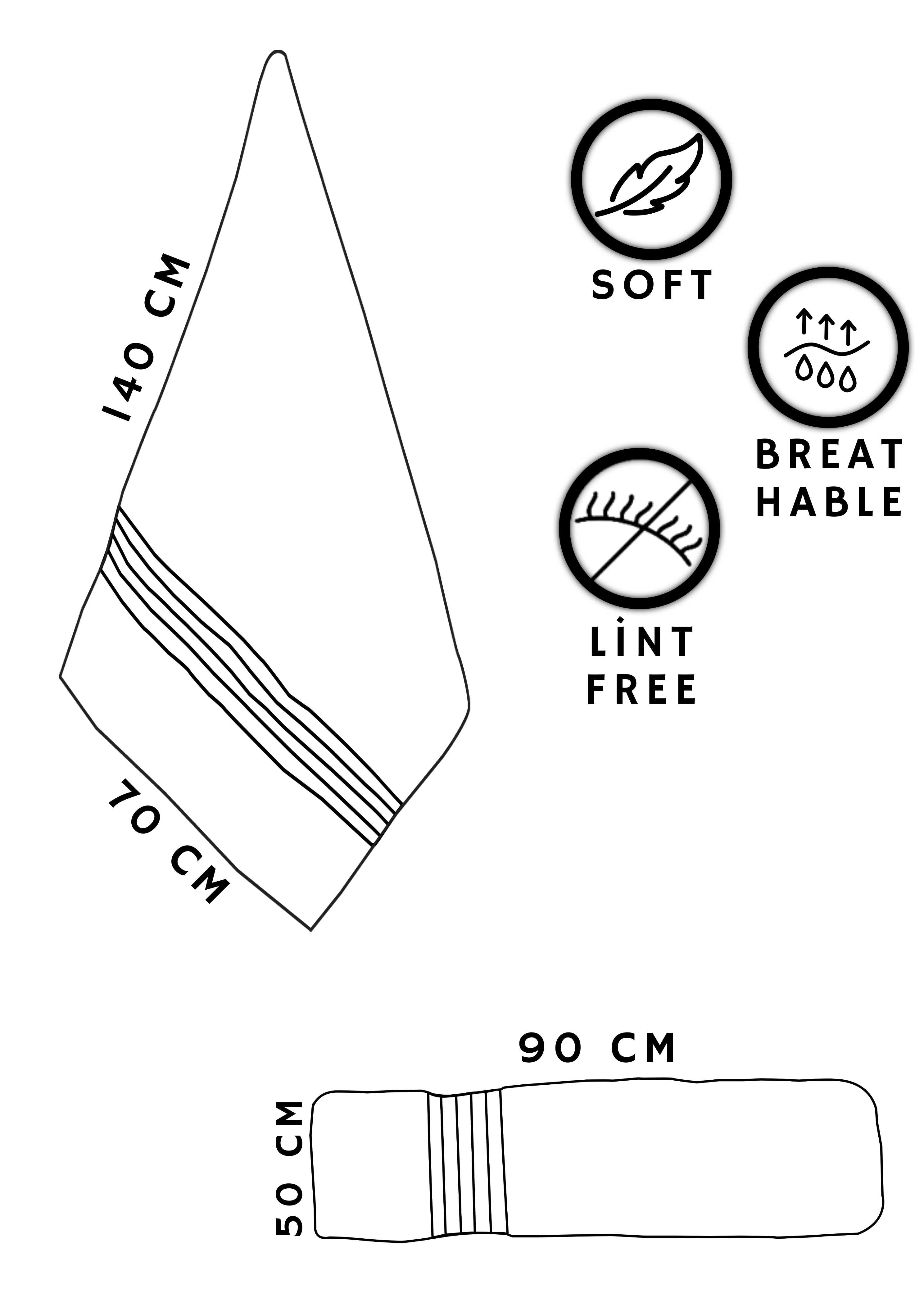 Oscar Taş Krem 4’lü Havlu Seti