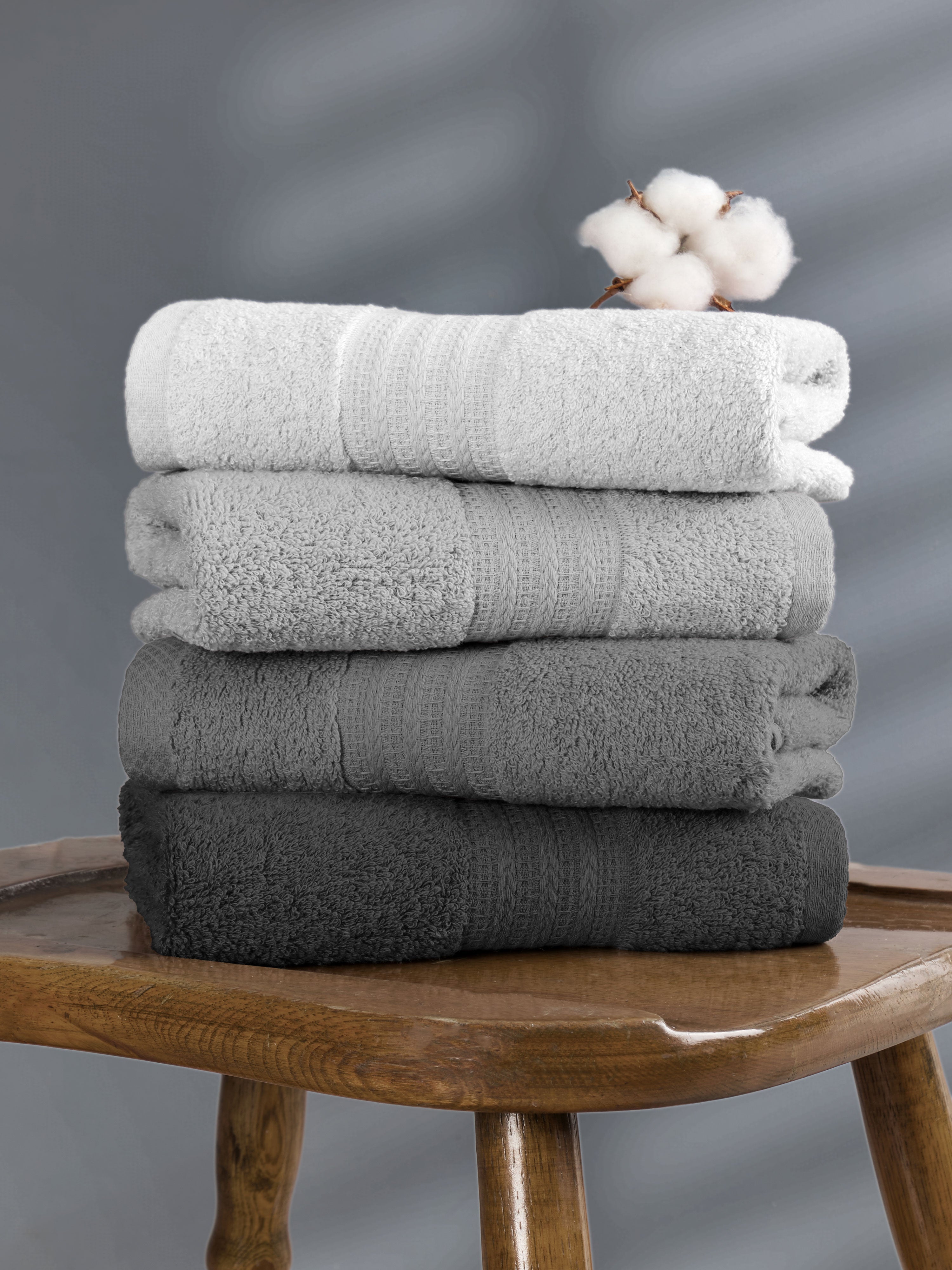 Gri Rainbow Havlu Seti