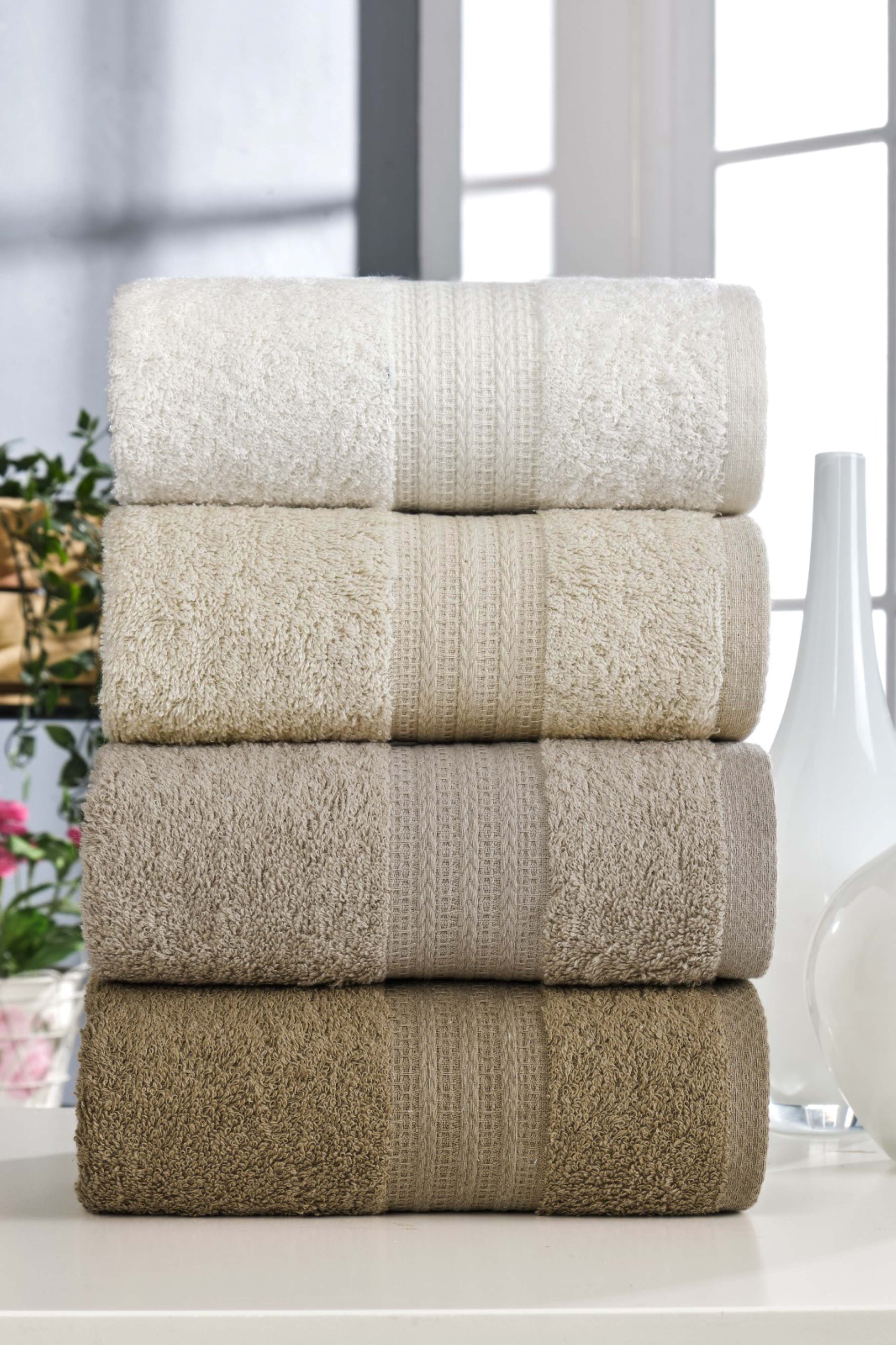 Kahve Rainbow Havlu Seti