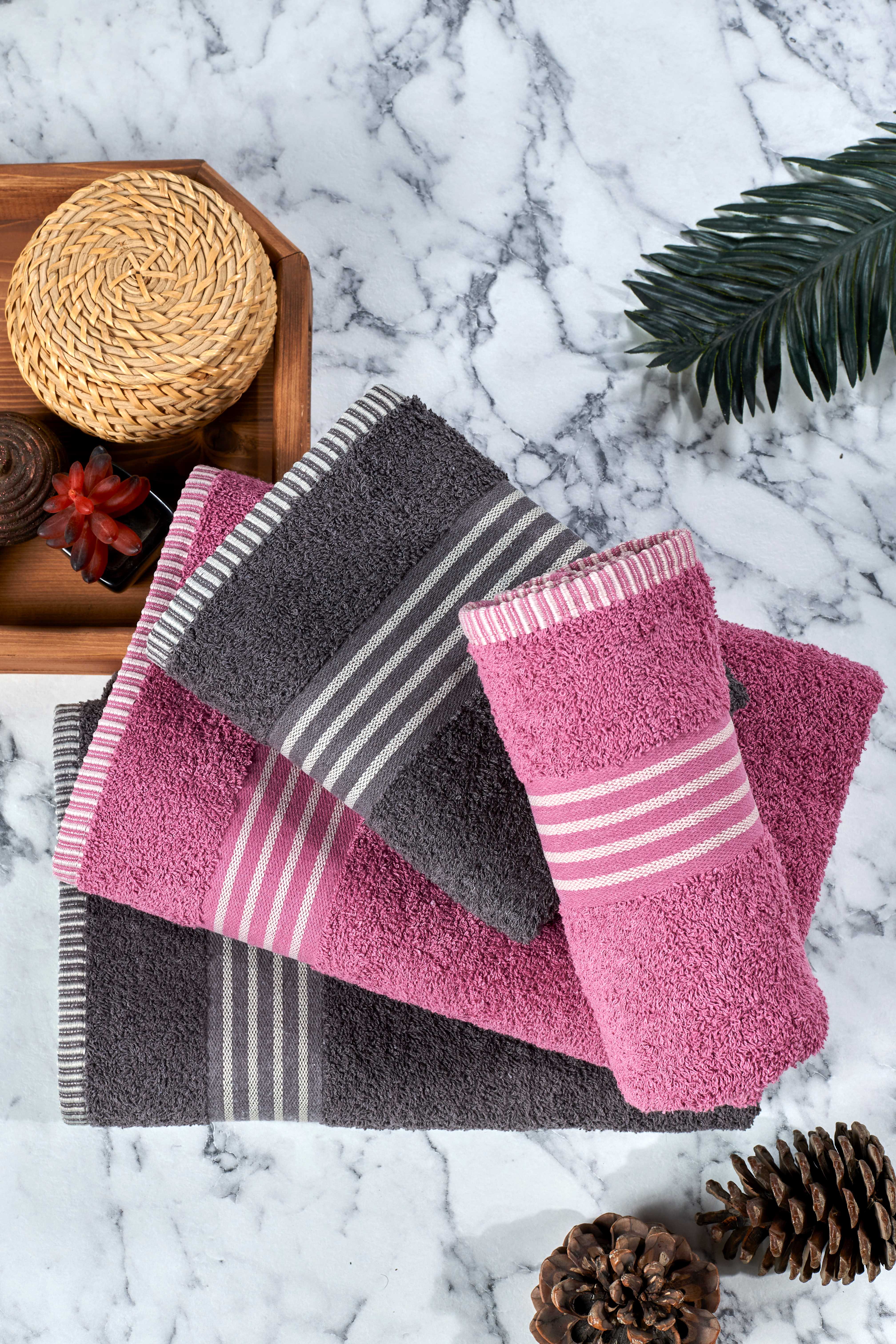 Oscar Mürdüm Antrasit 4’lü Havlu Seti